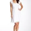 Adrianna Papell - 41893570 Scoop Short Dress - 1 Pc Ivory In Size 6 Available