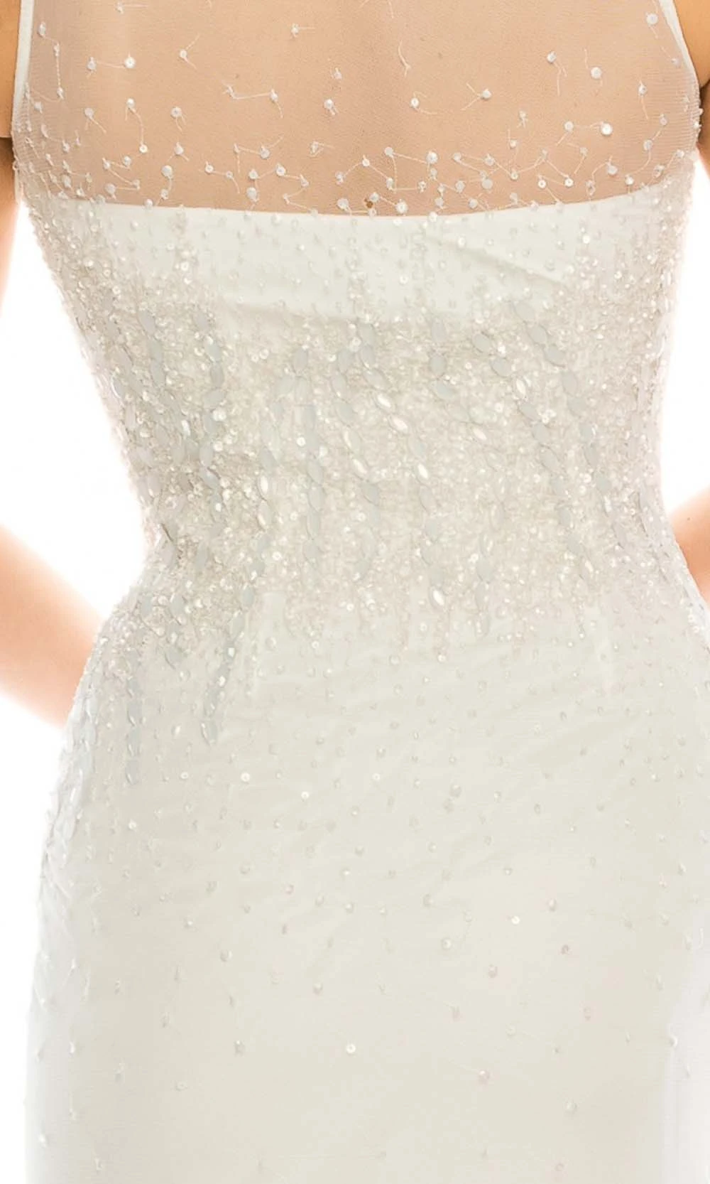 Adrianna Papell - 91892190 Beaded Illusion Neck Dress 5 Adrianna Papell - 91892190 Beaded Illusion Neck Dress - Image 5