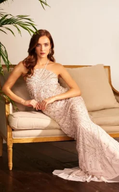 Adrianna Papell - 91907930 Bedazzled Halter Blouson Sheath Dress 11 Adrianna Papell - 91907930 Bedazzled Halter Blouson Sheath Dress -Hot Sale WEDDING Store adrianna papell 91907930 bedazzled halter blouson sheath dress special occasion dress 28967274610771