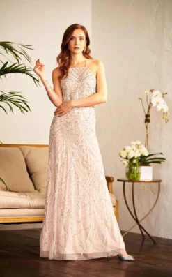 Adrianna Papell - 91907930 Bedazzled Halter Blouson Sheath Dress 9 Adrianna Papell - 91907930 Bedazzled Halter Blouson Sheath Dress -Hot Sale WEDDING Store adrianna papell 91907930 bedazzled halter blouson sheath dress special occasion dress 5445766873145