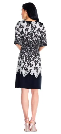 Adrianna Papell - AP1D101503 Lace Print Bateau Cocktail Dress -Hot Sale WEDDING Store adrianna papell ap1d101503 lace print bateau cocktail dress special occasion dress 7739241824339 scaled