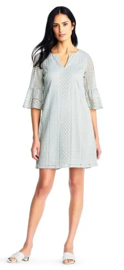 Adrianna Papell - AP1D102205 Striped Scoop A-Line Cocktail Dress