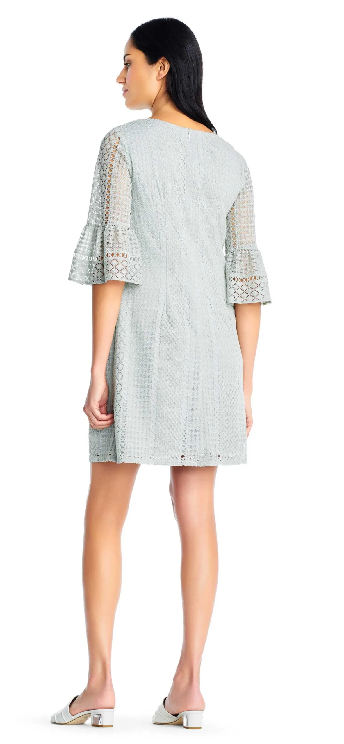 Adrianna Papell - AP1D102205 Striped Scoop A-Line Cocktail Dress 3 Adrianna Papell - AP1D102205 Striped Scoop A-Line Cocktail Dress - Image 3