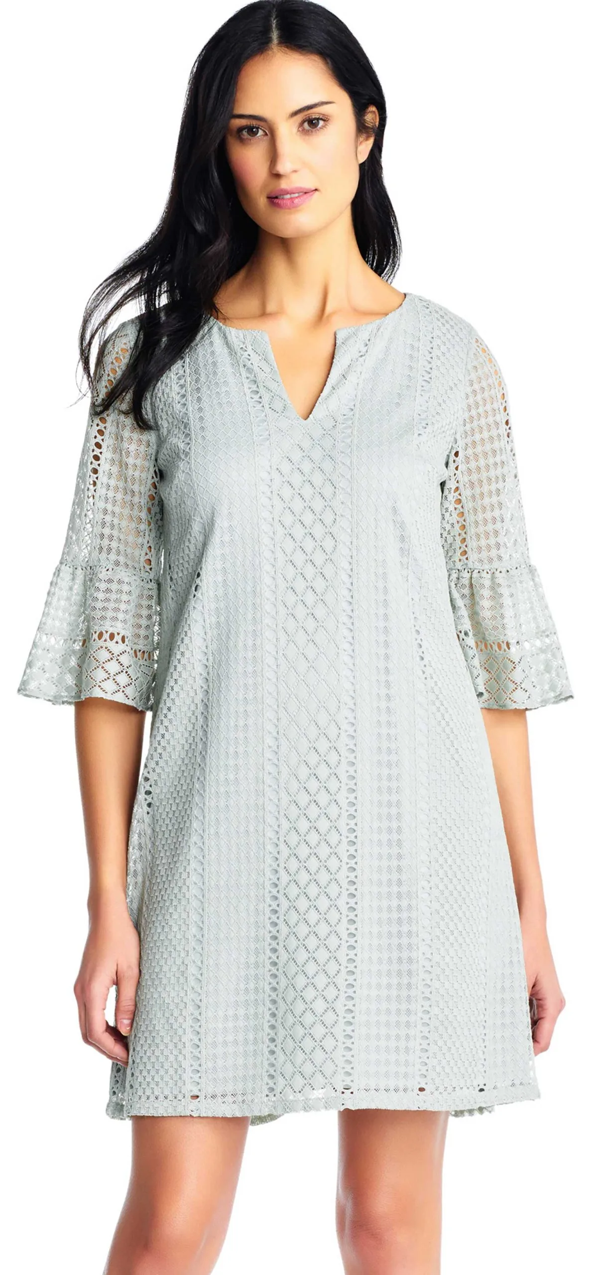 Adrianna Papell - AP1D102205 Striped Scoop A-Line Cocktail Dress 4 Adrianna Papell - AP1D102205 Striped Scoop A-Line Cocktail Dress - Image 4