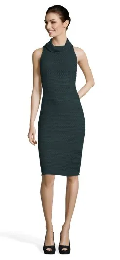 Adrianna Papell - AP1D102617 Cowl High Neck Fitted Cocktail Dress
