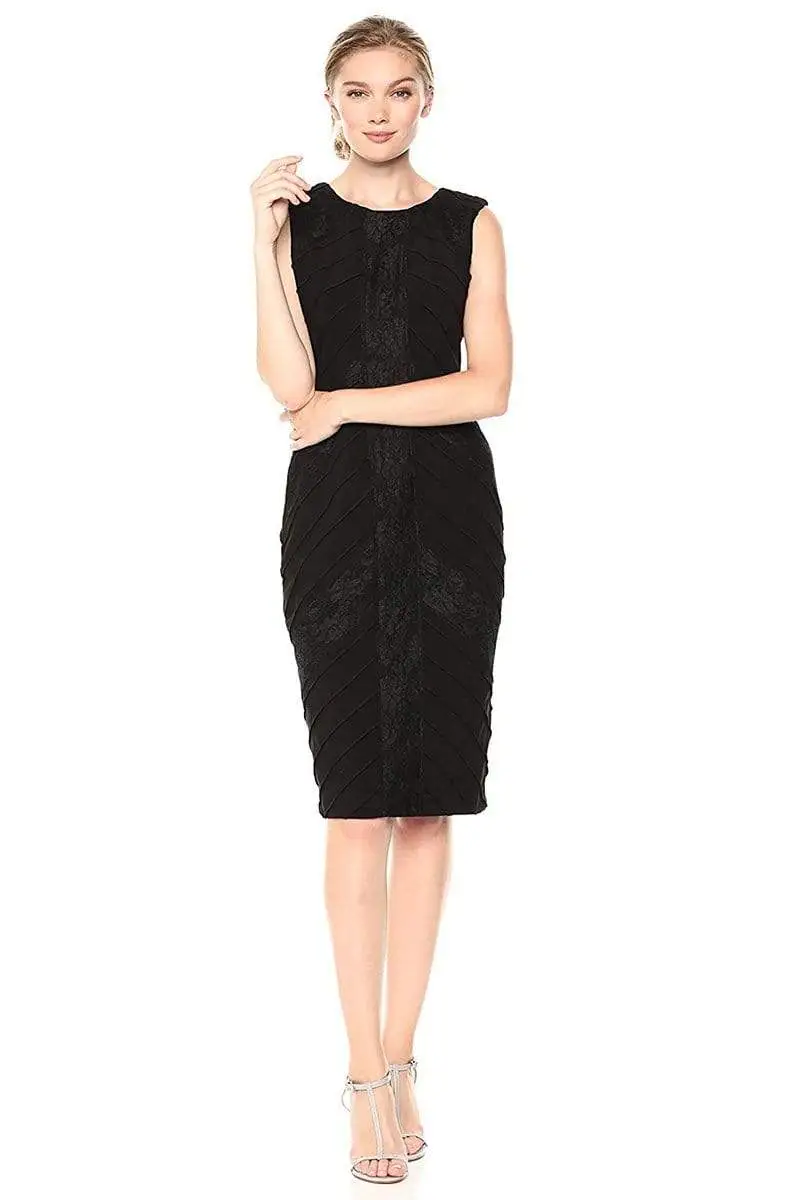 Adrianna Papell - AP1D102619 Piping Jewel Cocktail Dress 1 Adrianna Papell - AP1D102619 Piping Jewel Cocktail Dress