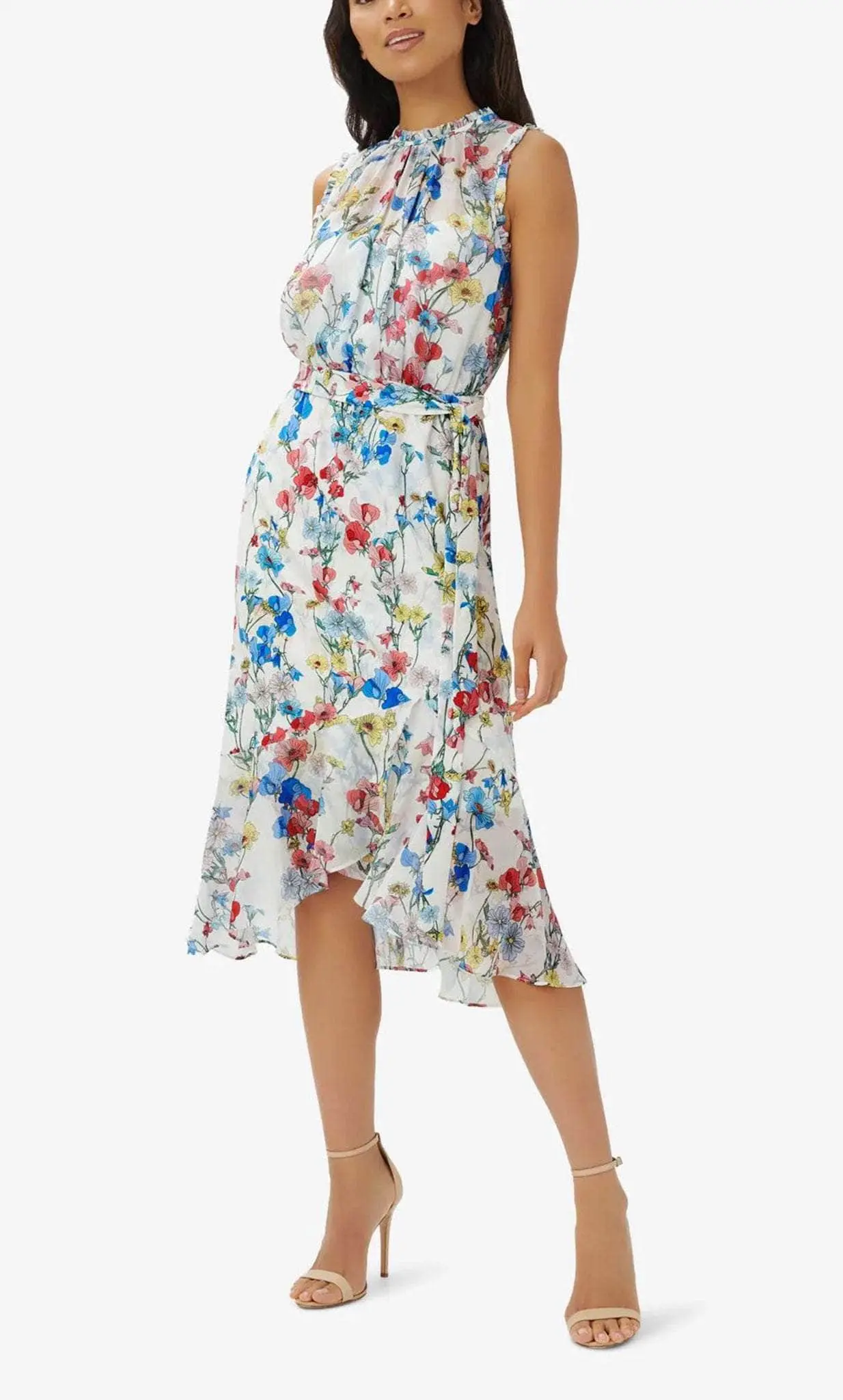 Adrianna Papell AP1D104493 - Sleeveless Floral Knee-Length Dress 1 Adrianna Papell AP1D104493 - Sleeveless Floral Knee-Length Dress
