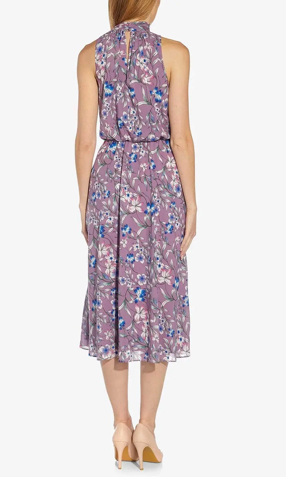 Adrianna Papell AP1D104621 - Halter Floral Casual Dress 2 Adrianna Papell AP1D104621 - Halter Floral Casual Dress - Image 2