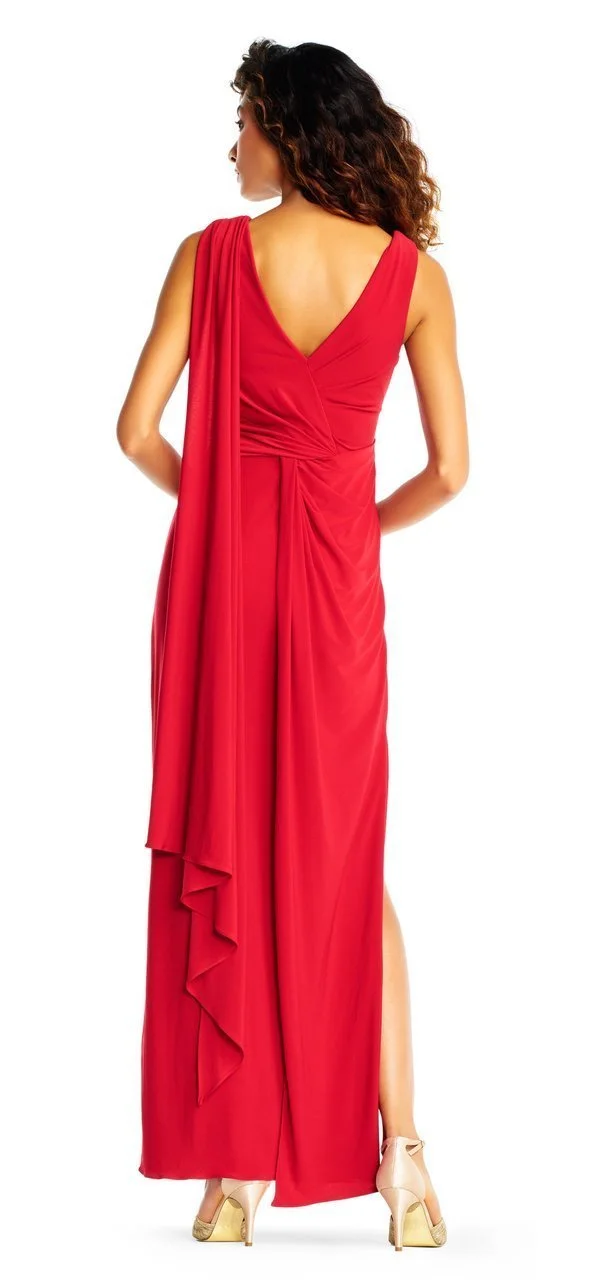 Adrianna Papell - AP1E202251 Gathered Bodice Draped Jersey Gown 2 Adrianna Papell - AP1E202251 Gathered Bodice Draped Jersey Gown - Image 2