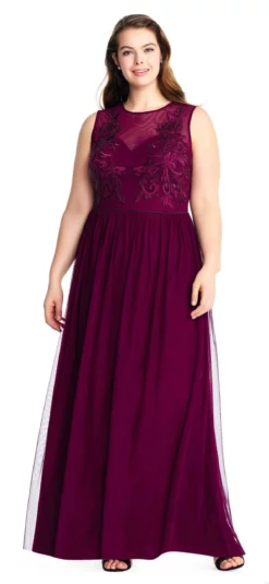 Adrianna Papell - AP1E203102 Filigree Beaded Embroidered Tulle Gown -Hot Sale WEDDING Store adrianna papell ap1e203102 filigree beaded embroidered tulle gown special occasion dress 0 cabernet 6918616186963 scaled