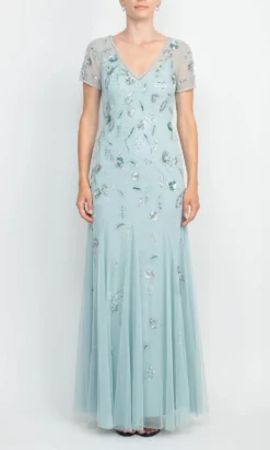 Adrianna Papell AP1E209044 - Short Sleeve Sequin Formal Gown