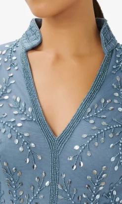 Adrianna Papell AP1E209946 P - Beaded Quarter Sleeve Evening Gown -Hot Sale WEDDING Store adrianna papell ap1e209946 p beaded quarter sleeve evening gown evening dresses 31654736855123