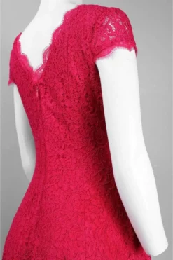 Adrianna Papell - Cap Sleeve Full Lace Flared Cocktail Dress 41885050 -Hot Sale WEDDING Store adrianna papell cap sleeve full lace flared cocktail dress 41885050 special occasion dress 6 lipstick 29035996512339