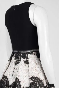 Adrianna Papell - Crossed Neck Lace A-line Dress AP1E201113 -Hot Sale WEDDING Store adrianna papell crossed neck lace a line dress ap1e201113 special occasion dress 14310022381651