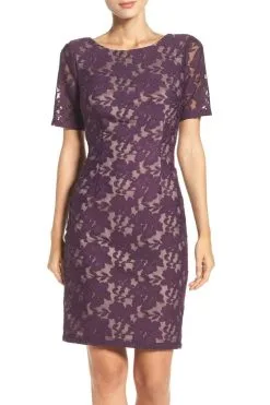 Adrianna Papell - Lace Bateau Sheath Dress AP1D100772 - 1 Pc Plum Wine In Size 8 Available 10 Adrianna Papell - Lace Bateau Sheath Dress AP1D100772 - 1 Pc Plum Wine In Size 8 Available -Hot Sale WEDDING Store adrianna papell lace bateau sheath dress ap1d100772 1 pc plum wine in size 8 available ccsale 8 plum wine tan 5572477648953