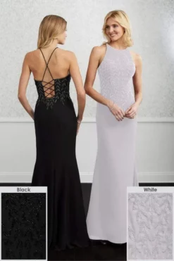 Adrianna Papell Platinum - 40216 Halter Neck Beaded Chiffon Gown -Hot Sale WEDDING Store adrianna papell platinum 40216 halter neck beaded chiffon gown evening dresses 28020499611731