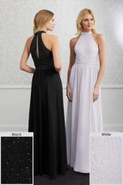 Adrianna Papell Platinum - 40221 Beaded High Halter Chiffon Dress -Hot Sale WEDDING Store adrianna papell platinum 40221 beaded high halter chiffon dress bridesmaid dresses 28355692167251