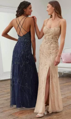 Adrianna Papell Platinum 40376 - Embellished Strappy Back Dress