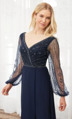 Adrianna Papell Platinum 40398 - V-neck Beaded Evening Gown 5 Adrianna Papell Platinum 40398 - V-neck Beaded Evening Gown -Hot Sale WEDDING Store adrianna papell platinum 40398 v neck beaded evening gown evening dresses 32311989502035