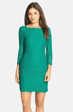 Adrianna Papell - Quarter Length Sleeve Lace Dress 41864780 -Hot Sale WEDDING Store adrianna papell quarter length sleeve lace dress 41864780 special occasion dress 10 emerald 5445674270777