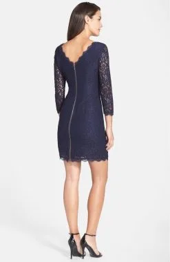 Adrianna Papell - Quarter Length Sleeve Lace Dress 41864780 -Hot Sale WEDDING Store adrianna papell quarter length sleeve lace dress 41864780 special occasion dress 5445673975865