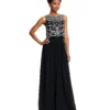 Adrianna Papell - Sequined Bateau Neck Dress 91928840