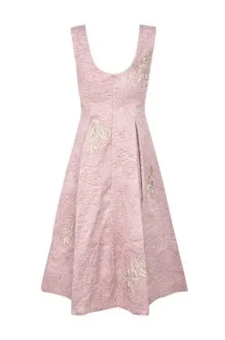 Aidan Mattox Bateau Neck Floral Tea-Length Dress MD1E201386 - 1 Pc Blush In Size 2 Available -Hot Sale WEDDING Store aidan mattox bateau neck floral tea length dress md1e201386 1 pc blush in size 2 available ccsale 2 blush 28875719573587