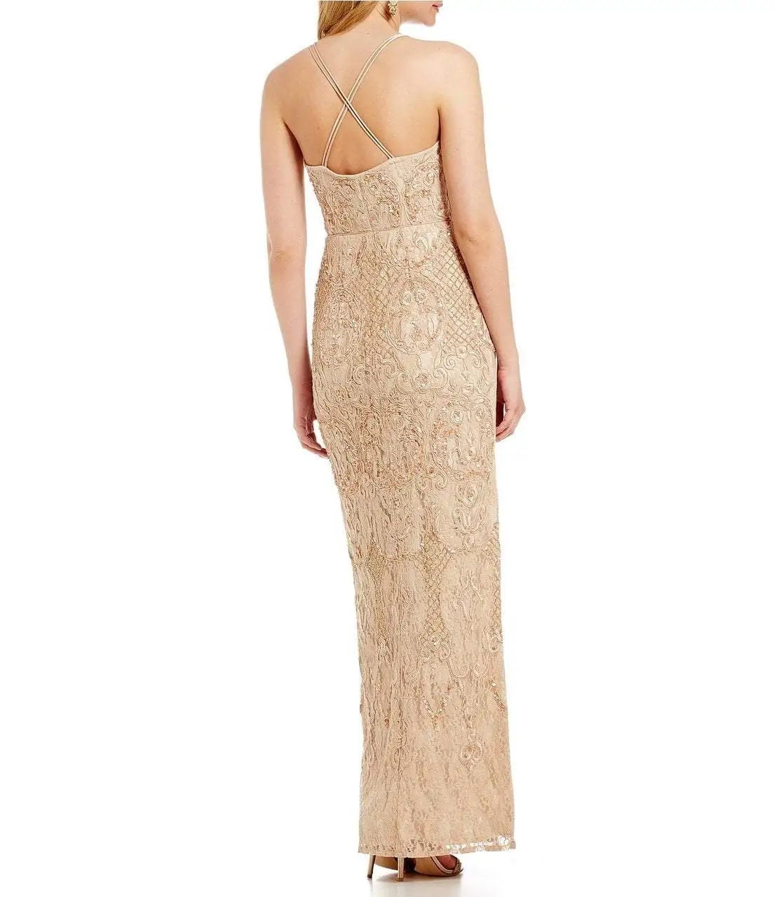 Aidan Mattox - MD1E200658 Ornate Embroidered Lace Gown 2 Aidan Mattox - MD1E200658 Ornate Embroidered Lace Gown - Image 2