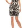 Aidan Mattox - MD1E201193 Fitted Bateau Sheath Dress