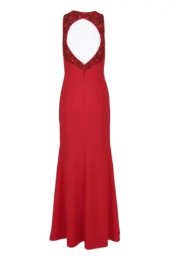 Aidan Mattox - MD1E202834 Embellished Halter V-neck Trumpet Dress -Hot Sale WEDDING Store aidan mattox md1e202834 embellished halter v neck trumpet dress special occasion dress 7739393441875