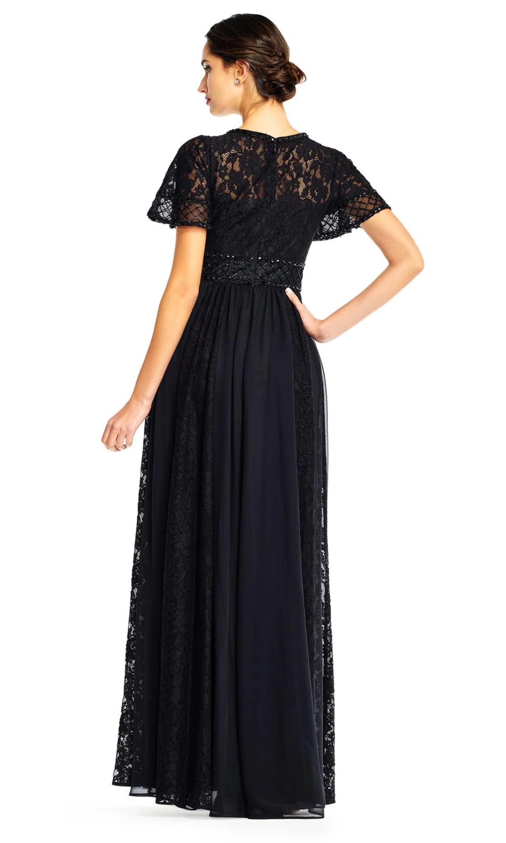 Aidan Mattox - MD1E204601 Embellished Lace A-Line Gown 2 Aidan Mattox - MD1E204601 Embellished Lace A-Line Gown - Image 2
