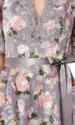 Aidan Mattox MD1E207259 - Flutter Sleeve Floral Long Dress -Hot Sale WEDDING Store aidan mattox md1e207259 flutter sleeve floral long dress evening dresses 31654820839507