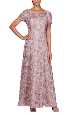 Alex Evenings - 112788 Soutache Lace Sequin Short Sleeve A-Line Gown 26 Alex Evenings - 112788 Soutache Lace Sequin Short Sleeve A-Line Gown -Hot Sale WEDDING Store alex evenings 112788 soutache lace sequin short sleeve a line gown mother of the bride dresses 6 rose 30332169027667