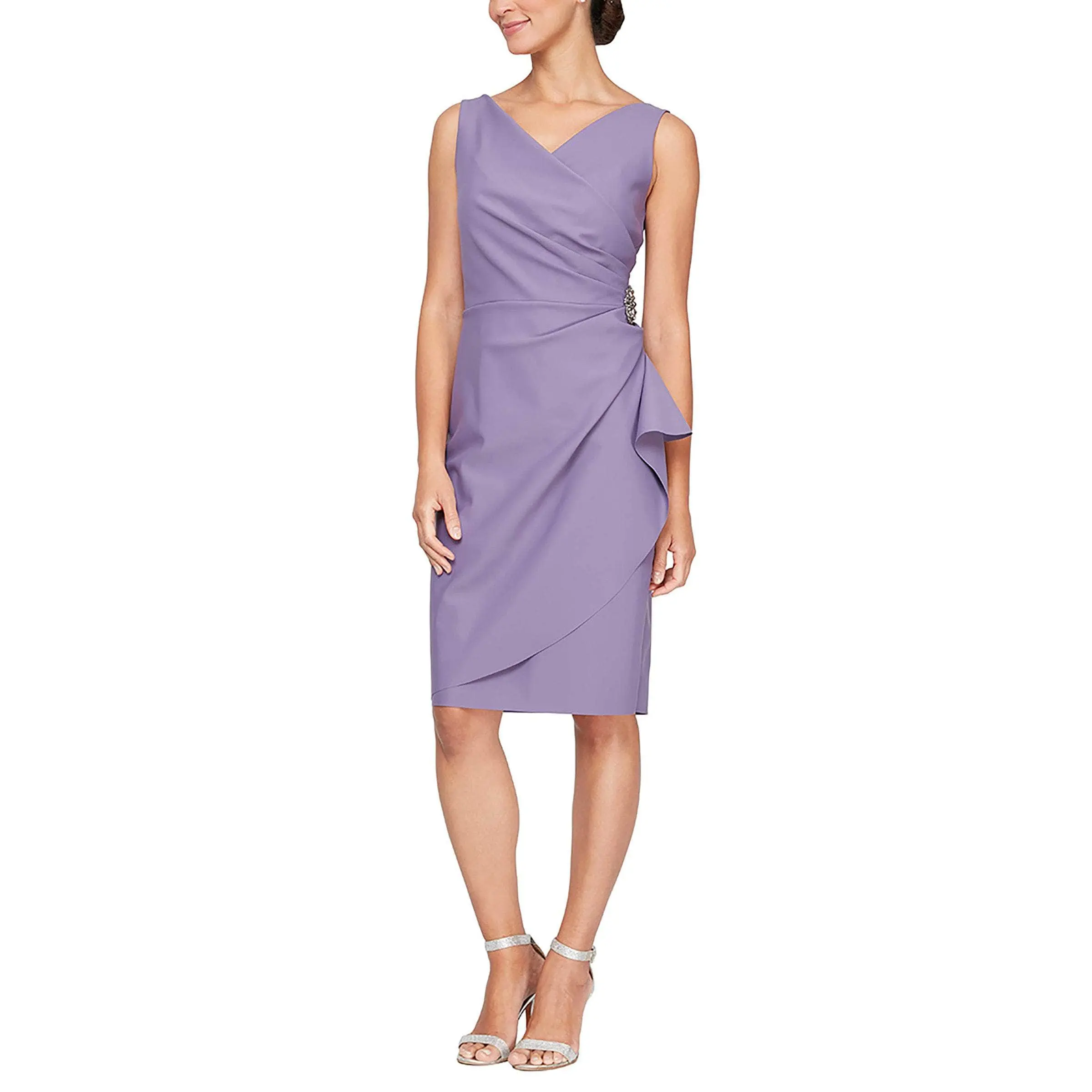 Alex Evenings - 134005 Faux Surplice Fitted Dress With Jewel Accent 27 Alex Evenings - 134005 Faux Surplice Fitted Dress With Jewel Accent - Image 27