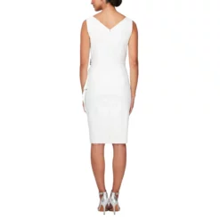 Alex Evenings - 134005 Faux Surplice Fitted Dress With Jewel Accent -Hot Sale WEDDING Store alex evenings 134005 faux surplice fitted dress with jewel accent cocktail dresses 29913212551251