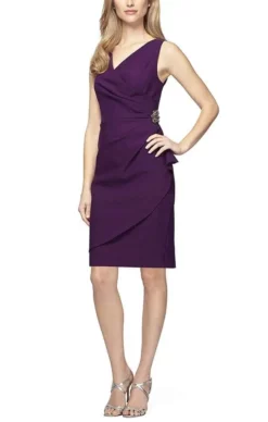 Alex Evenings - 134005 Faux Surplice Fitted Dress With Jewel Accent 40 Alex Evenings - 134005 Faux Surplice Fitted Dress With Jewel Accent -Hot Sale WEDDING Store alex evenings 134005 faux surplice fitted dress with jewel accent cocktail dresses 4 summer plum 28790372794451