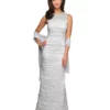Alex Evenings - 166390 Illusion Lace Ruche-Textured Sheath Gown