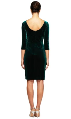 Alex Evenings 1915268 - Quarter Sleeve Velvet Cocktail Dress -Hot Sale WEDDING Store alex evenings 1915268 quarter sleeve velvet cocktail dress special occasion dress 30955766906963