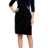 Alex Evenings 1915268 - Quarter Sleeve Velvet Cocktail Dress
