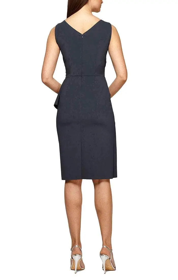 Alex Evenings - 234005 Faux Wrap Fitted Dress With Jewel Accent 2 Alex Evenings - 234005 Faux Wrap Fitted Dress With Jewel Accent - Image 2