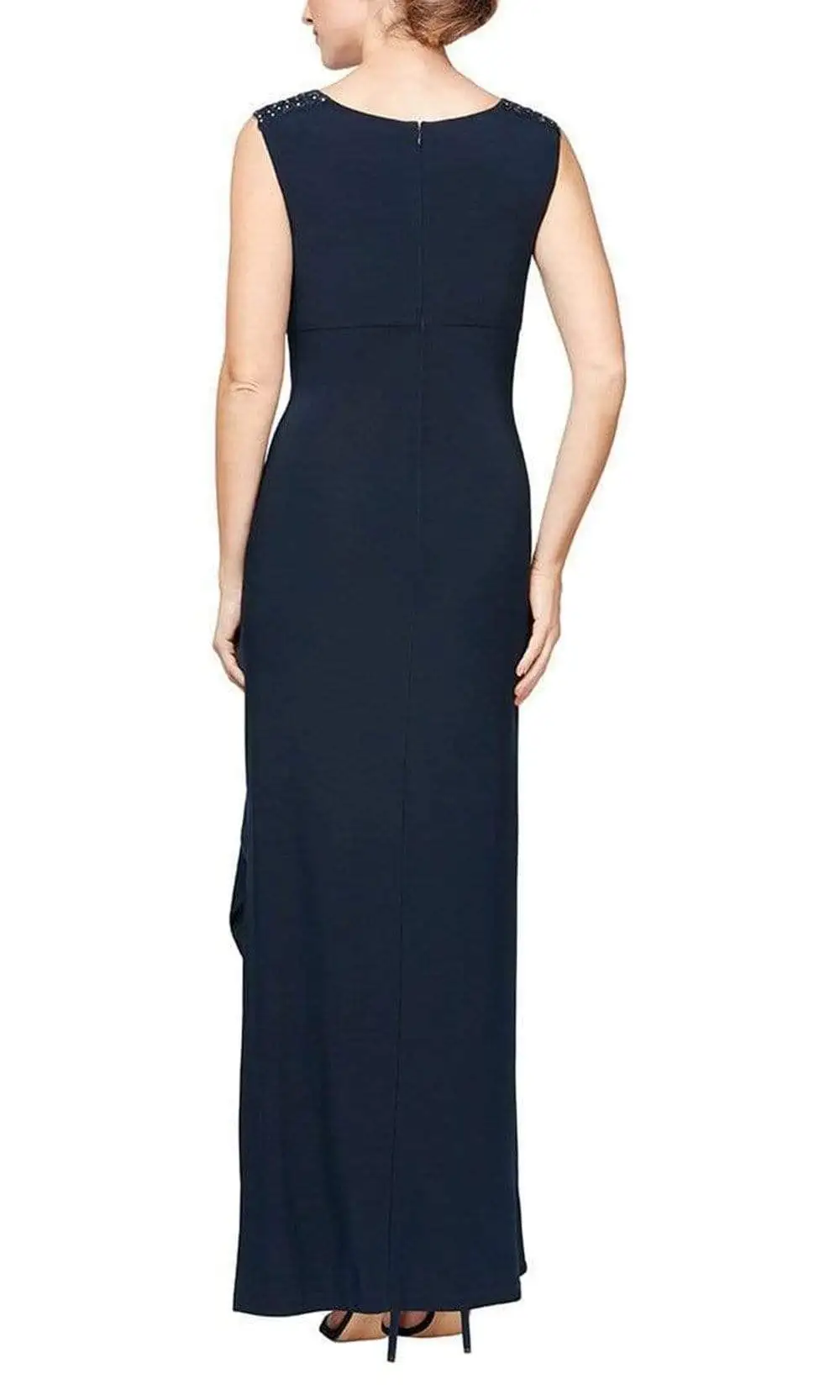 Alex Evenings - 2351423 Embroidered Lace Neckline Matte Jersey Dress 4 Alex Evenings - 2351423 Embroidered Lace Neckline Matte Jersey Dress - Image 4