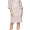 Alex Evenings - 81171268 Quarter Sleeved Midi Laced Dress
