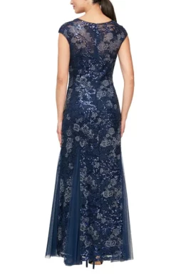 Alex Evenings - 8117897 V-Neck Floral Embroidered Gown With Shawl -Hot Sale WEDDING Store alex evenings 8117897 v neck floral embroidered gown with shawl mother of the bride dresess 29768675426387