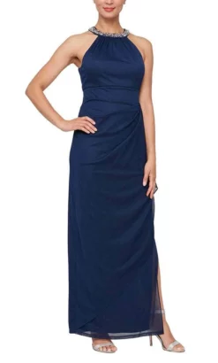 Alex Evenings 8132966 - Cascade Ruffle Long Dress -Hot Sale WEDDING Store alex evenings 8132966 cascade ruffle long dress evening dresses 2 navy 32155454111827