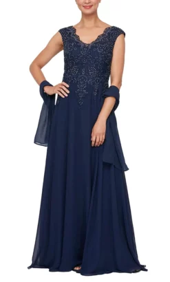 Alex Evenings 81701026 - Sleeveless A-Line Evening Dress