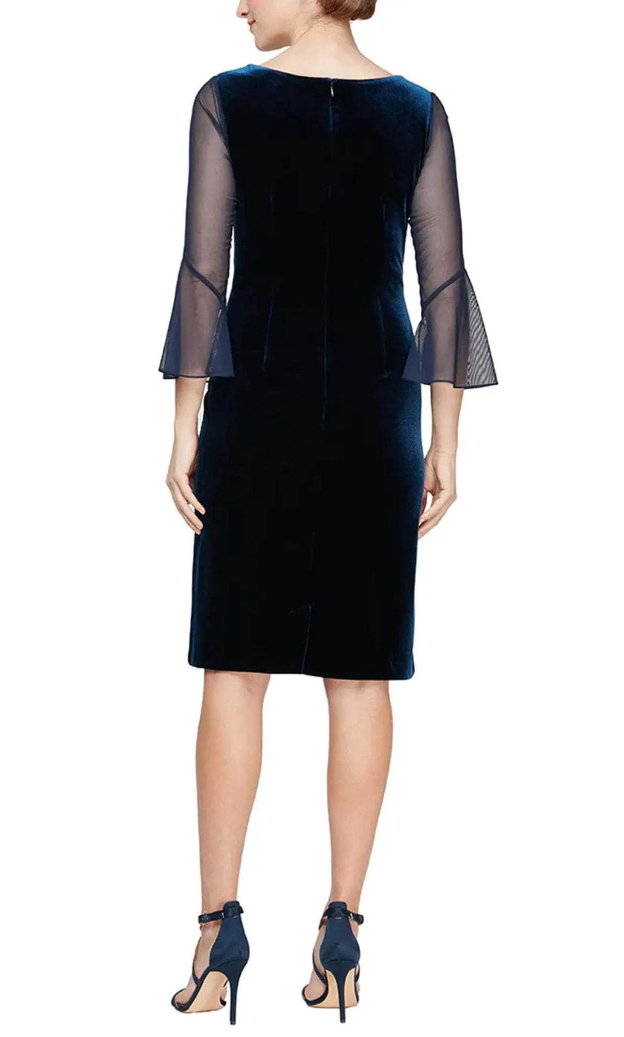 Alex Evenings 81918781 - Bell Sleeve Illusion Neckline Formal Dress 2 Alex Evenings 81918781 - Bell Sleeve Illusion Neckline Formal Dress - Image 2