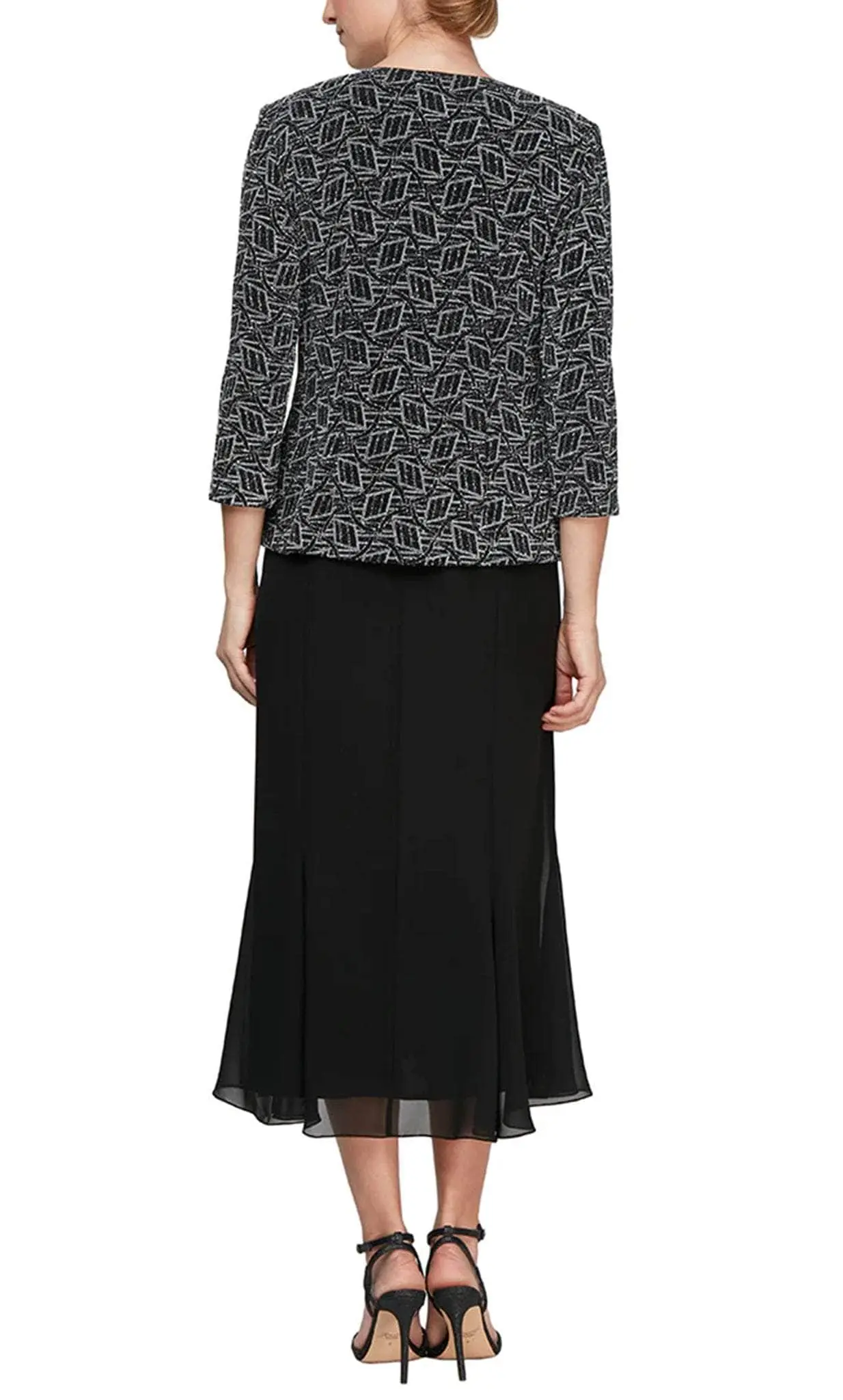 Alex Evenings 8227549 - Square Neck Formal Dress With Jacket 2 Alex Evenings 8227549 - Square Neck Formal Dress With Jacket - Image 2