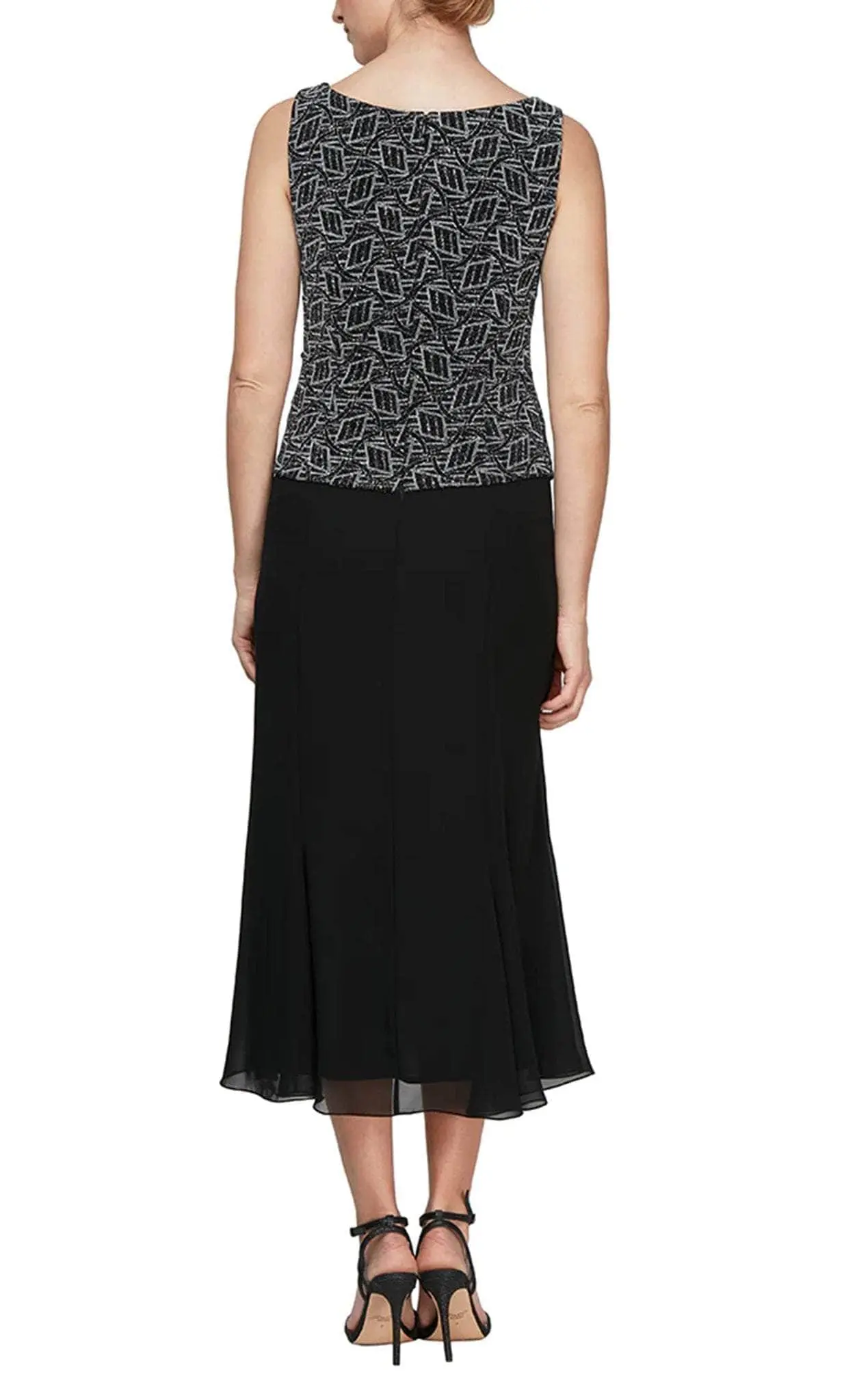 Alex Evenings 8227549 - Square Neck Formal Dress With Jacket 4 Alex Evenings 8227549 - Square Neck Formal Dress With Jacket - Image 4