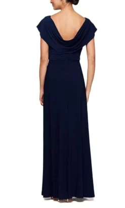 Alex Evenings - 82351491 Cowl Brooch Accented Matte Jersey Dress -Hot Sale WEDDING Store alex evenings 82351491 cowl brooch accented matte jersey dress mother of the bride dresses 27988153598035