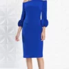 Alexander By Daymor - 1281 Quarter Sleeve Off Shoulder Sheath Dress